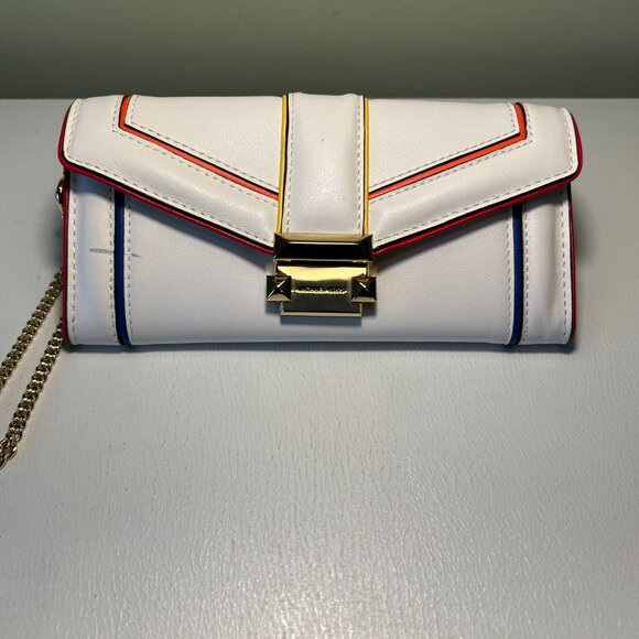 Michael Kors Whitney Large Rainbow Quilted Leather Chain Wallet - Picture 2 of 8